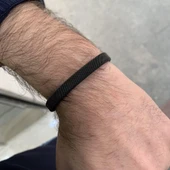 Siyah Hasır Erkek Bileklik thumbnail 1