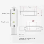 Alkatronik Usb 2 Pin Pogo Kablo Akıllı Saat Manyetik Sabitleyici Şarj Kablosu GT88 GT68 KW08 KW18 KW88 KW98 K99 - 5