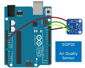 Alkatronik SGP-30 Hava Kalite Gaz Sensörü Karbondioksit TVOC Formaldehit CO2 Dijital Algılama Ölçme Modülü thumbnail 5