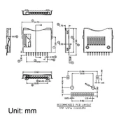 Alkatronik Micro SD Kart Soketi Hafıza Kartı Microsd Kart Bellek Yaylı Kart Algılayıcı 8 + 2 Pin Konnektör thumbnail 5