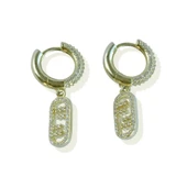 Fnd Taşlı Halka Gümüş Küpe thumbnail 3