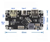 Alkatronik IP5328P Powerbank Devresi 5V 2.4A Dual Usb Çıkış QC2 QC3 Hızlı Şarj 9V 12V Çıkış Type C Micro Usb thumbnail 5