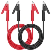 Alkatronik 12A Krokodil Krokodil Kablo Çifti 1 Metre Yüksek Akım Probu Multimetre Güç Kaynağı Test Ölçme Kablos thumbnail 1