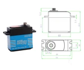 Alkatronik Qy3235mg 35kg Servo Motor 180 Derece Gxservo 25T Metal Dişli Yüksek Tork Su Geçirmez Çift Rulman thumbnail 5