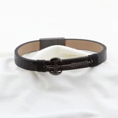 Balta Figürlü Deri Erkek Bilekliği thumbnail 1