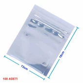 Alkatronik Kilitli Antistatik Poşet 13x18cm 100 Adet Şeffaf Su Toz Geçirmez Koruyucu Esd Metalize Torba - 1