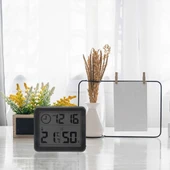 Alkatronik Saat Nem Sıcaklık Ölçer Zaman Hava Durumu Isı Gösterge Dijital Ekran Termometre Ev Oda Ofis Kuluçka thumbnail 8