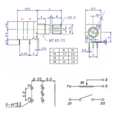 Alkatronik 5 Pin 10kohm Potansiyometre B10K Anahtarlı Pot Tırtıklı 15mm Döner Ayarlanabilir Direnç Ses Parlakl thumbnail 5