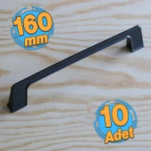10 Adet Berra Kulp 160 mm Siyah Metal Mutfak Mobilya Çekmece Mutfak Dolap Dolabı Kapak Kulbu 16 cm thumbnail 1