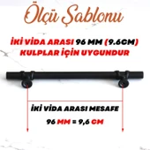 10 Adet Maça Siyah Metal Kulp 96 mm-9.6 cm Mobilya Çekmece Mutfak Dolabı Dolap Kulpları Kulbu Kulpu - 3