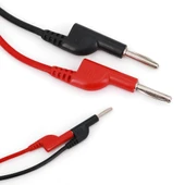 Alkatronik 8A Banana Banana Kablo Çifti 1 Metre Yüksek Akım Probu Multimetre Güç Kaynağı Test Ölçme Kablosu thumbnail 4