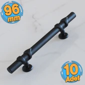 10 Adet Maça Siyah Metal Kulp 96 mm-9.6 cm Mobilya Çekmece Mutfak Dolabı Dolap Kulpları Kulbu Kulpu - 1