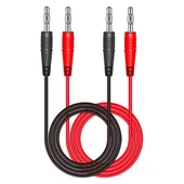 Alkatronik 8A Banana Banana Kablo Çifti 1 Metre Yüksek Akım Probu Multimetre Güç Kaynağı Test Ölçme Kablosu thumbnail 1