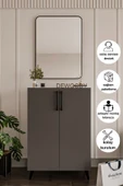 Dewoody Ayakkabılık 4 Bölmeli Kulplu Ayakkabılık Çok Amaçlı Dolap - 1