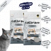 CATBRAVO Aktif Karbonlu Topaklanan Kedi Kumu 10 Lt X 2 Adet - 1