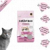 CATBRAVO Aktif Topaklanan Bebek Pudrası Kokulu Kedi Kumu 10 Lt - 2