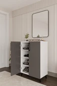 Dewoody Ayakkabılık 4 Bölmeli Kulplu Ayakkabılık Çok Amaçlı Dolap - 2