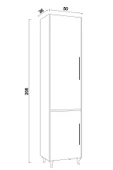 Dewoody Kombi Dolabı 208Cm Boy Dolabı Kombi - 4