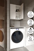 Dewoody Çamaşır Makine Alt Ve Üst Dolabı Takım - 1