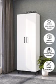Dewoody 8 Raflı Kalın Raflı Çok Amaçlı Mutfak Banyo Dolabı - 1