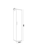 Dewoody Banyo Dolabı Mutfak Ofis Çalışma Dosya Dolabı Tek Kapaklı 5 Bölmeli Çok Amaçlı Dolap - 5