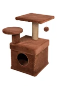 Dubex 65x51x72 cm Kedi Oyun Evi ve Tırmalama Platformu Tarçın - 1