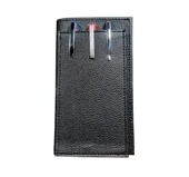 Kalemlikli Not Defteri Cüzdan , Cep Telefonu Bölmeli - Suni Deri -9,5 cm x 17 cm - 1