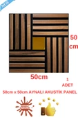 Renkli Duvarlar Gold Aynalı Akustik Duvar Paneli 50x50cm Ceviz 8mm Mdf 4mm Keçe Isı Yalıtımı Ofis Salon Elit Tasarım thumbnail 2