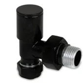 SİYAH RADYATÖR/HAVLUPAN VANASI(KÖŞE) PEX BAĞLANTILI - 1