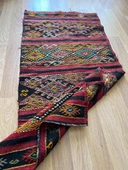 74x163 cm Pıtrak Desenli Renkli Türk Kilimi, Küçük Boy El Dokuma Yün Kilim, Harika Motifli Bohem Tarzı Kilim - 6