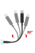 MADEPAZAR Kırmızı Ayak Altı Tavan Led Araç Içi Aydınlatma Oto Araba Iç Disko Ayarlanır Usb Lamba Işık - 6