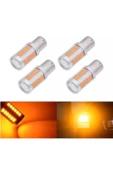 CLSKNGARAGE Tek Duy Mercekli Turuncu33 Led Düz Tırnak 1156 Led Ampul & Sinyal - 3