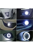 ünlütürkotoaksesuar Lotus Araçlar İçin Uyumlu, Universal Mercekli Led Angel Sis Farı, 76mm Beyaz Renk - 3