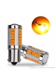 derin car design Premium 33 Led li Mercekli Tek Duy Sinyal Ampül 12V Arıza Işığı Yakmaz - 1