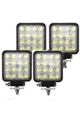 Yağmur 4 Adet 16 Ledli Off Road Çalışma Ve Sis Lambası 48watt 12 & 24 Vo - 1