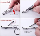 Haircraft PAT Katlanabilir, tırnak makası, paslanmaz çelik, törpülü thumbnail 8