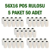 BK Etiket X5 Tech Termal Yazar Kasa Pos Rulosu 56x16 mt (5Paket 50 Rulo) thumbnail 1