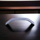 Şahin Krom Gümüş Metal Kulp 128 mm  12.8 cm Mobilya Çekmece Mutfak Dolabı Dolap Kulpları Kulbu Kulpu thumbnail 4