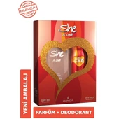 She Is Love Kadın Parfüm Seti EDT 50 ml + Deodorant 150 ml - 2