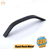 Şahin Siyah Metal Kulp 128 mm 12.8 cm Mobilya Çekmece Mutfak Dolabı Dolap Kulpları Kulbu Kulpu thumbnail 1