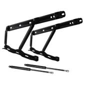 Baza Kapak Makası Gazlı Amartisör Piston 40° Siyah Boyalı Standart Geniş Kollu 1 Çift Yatak Sağ Sol thumbnail 5