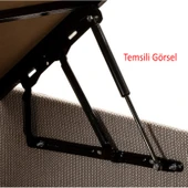 Baza Kapak Makası Gazlı Amartisör Piston 40° Siyah Boyalı Standart Geniş Kollu 1 Çift Yatak Sağ Sol thumbnail 4