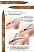 Pretty Kaş Kalemi 01 - Açık Kahve Tattoo Suya Dayanıklı Likit Pencıl - 3