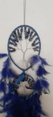 Düş Kapanı Dream Catcher Sodalit Doğaltaş Tel Sarma İncili Hayat Ağacı Kuş Tüylü Rüya Kapanı Duvar Süsü - 2