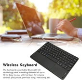Xiaomi Redmi Pad Pro 12" Uyumlu Kablosuz Bluetooth Şarjlı TouchPad'li Klavye - Siyah - 4