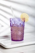 Akrilik Mor 6'lı Kısa Bardak & Su Meşrubat Kahve Yanı Bardağı 400 ml ( Cam Değildir ) - 3