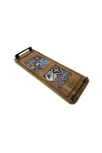 Zühre Çini Mia-karma Ahşap Fırınlanmış Kuru Kayın Çinili Sunum Tepsisi 14*40 Cm - 4