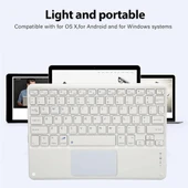 Chuwi Hi 10 Max 13" Uyumlu Bluetooth Şarjlı TouchPad'li Klavye Mouse Set - Beyaz - 3