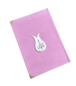 Furkan 128 Sayfa Hafız Boy Kadife Yasini Şerif Pembe Renk - 1