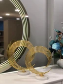Gold 2'li Dekoratif Obje Biblo - 1